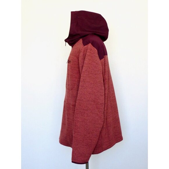 NEW! Under Armour Specialist Half Zip Hoodie Fleece Burgundy Red SZ 3XL - Picture 3 of 7